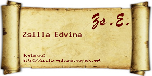 Zsilla Edvina névjegykártya